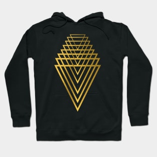 Cool golden Geometry design Hoodie